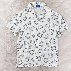 Tokyo Disney Resort 2022 Hawaiian Aloha Shirt Baymax Big Hero 6 Print Men’s L